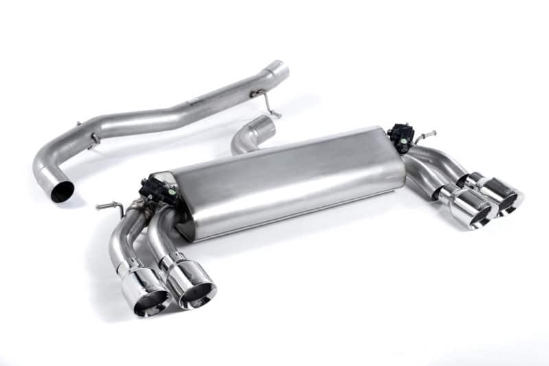 Milltek Audi S3 2.0 TFSI (2013-2021) inc. GPF models Cat-Back Exhaust – Non-Resonated – Polished Round Tips