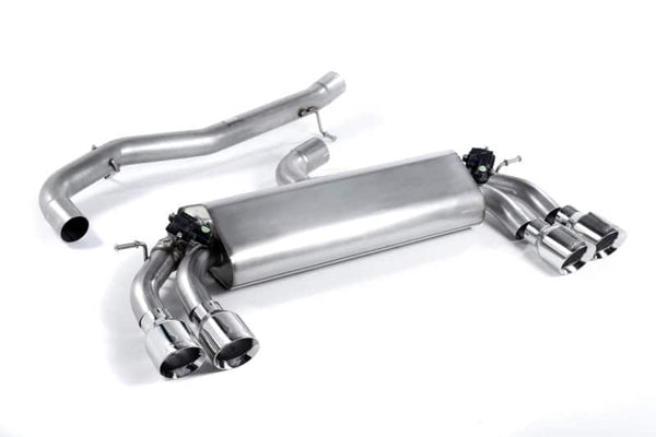 Milltek Audi S3 2.0 TFSI (2013-2021) inc. GPF models Cat-Back Exhaust – Non-Resonated – Polished Round Tips