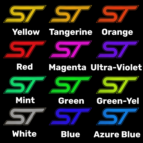 “ST” Emblem Replacement Puddle Unit - MK4 / MK4.5 Focus ST (Multiple Colours)