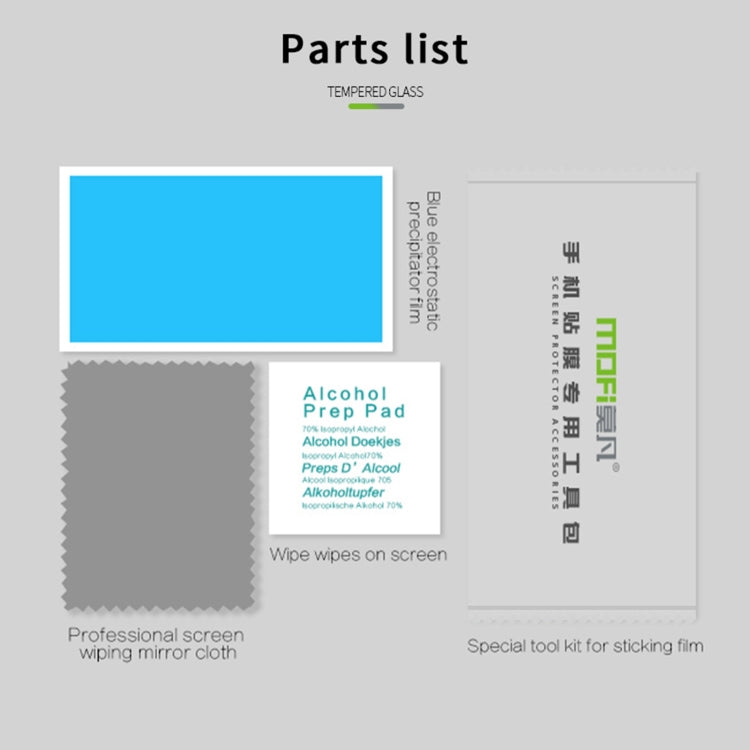 MOFI 9H 2.5D Full Screen Tempered Glass Film, For Huawei P smart 2021, For Huawei Y7a 2020