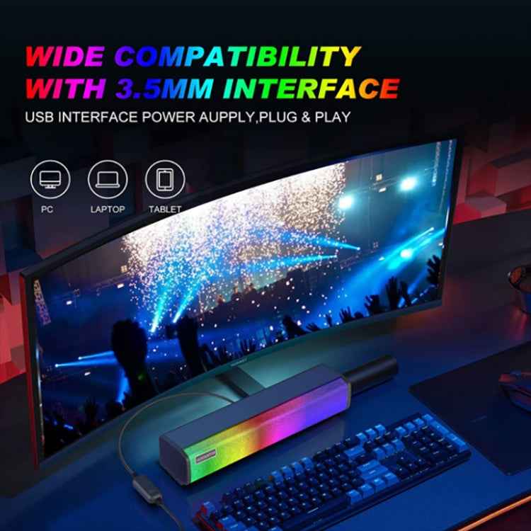 Q9 Pro RGB Wireless Bluetooth Outdoor Portable Bluetooth Speaker Subwoofer Home Theater Subwoofer Speaker, Support AUX IN, TF Card Function
