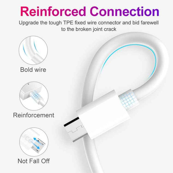 XJ-012 3A USB Male to Micro USB Male Fast Charging Data Cable, Length: 2m, 2m
