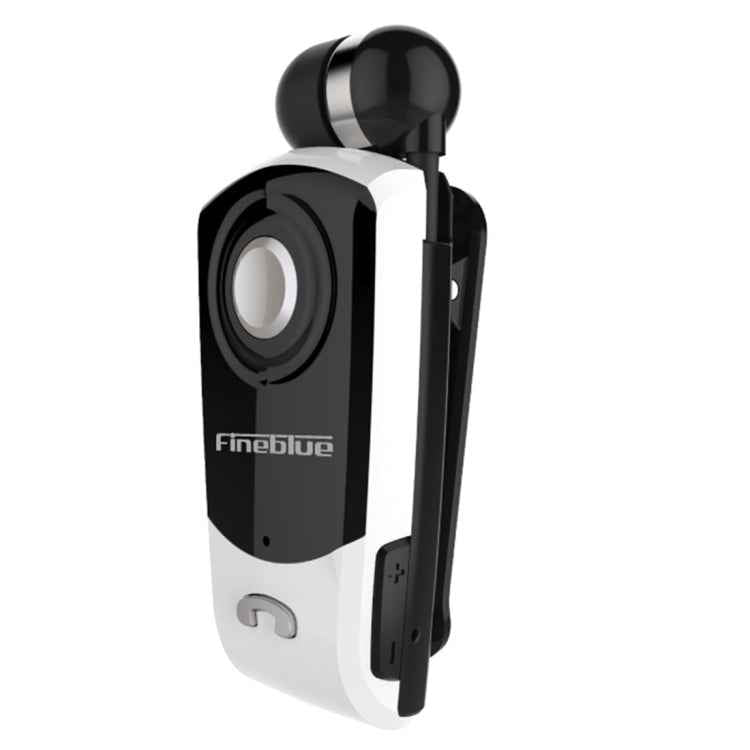 F960 CSR4.1 Retractable Cable Caller Vibration Reminder Anti-theft Bluetooth Headset, Black, White, Silver