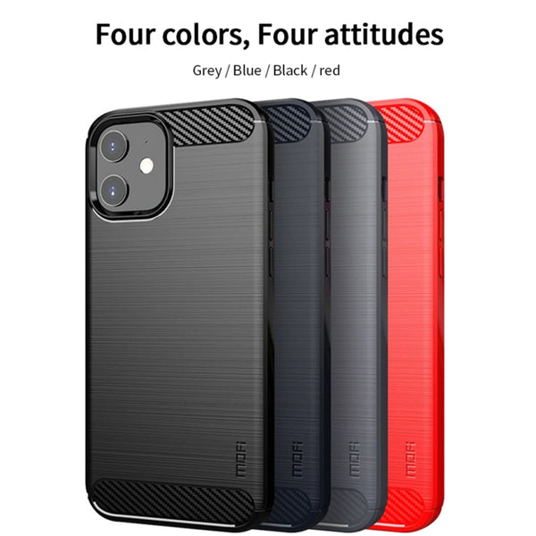 MOF Gentleness Series Brushed Texture Carbon Fiber Soft TPU Case, For iPhone 12 mini, For iPhone 12 / 12 Pro, For iPhone 12 Pro Max, For iPhone?12 / 12 Pro
