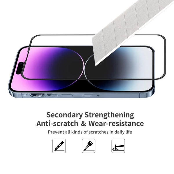 ENKAY Full Glue Tempered Glass Anti-fall Full Film for iPhone 14 Pro Max, For iPhone 14 Pro Max (1 PC), For iPhone 14 Pro Max (2 PCS), For iPhone 14 Pro Max (5 PCS)