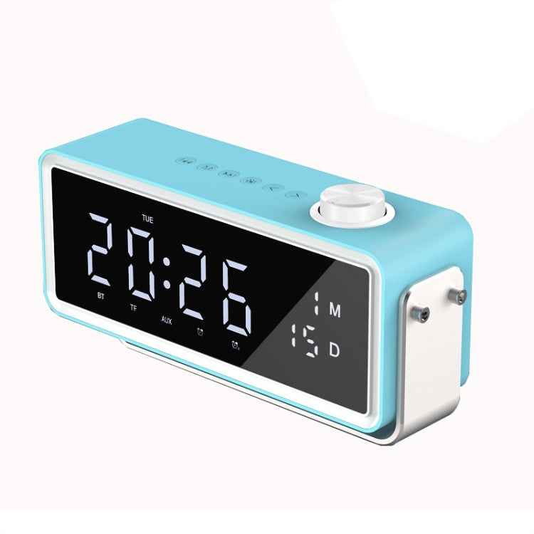 AEC K5 Mirror Alarm Clock Bluetooth Speakers with LED Light Support TF / FM