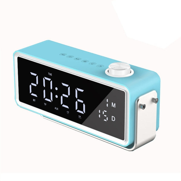 AEC K5 Mirror Alarm Clock Bluetooth Speakers with LED Light Support TF / FM