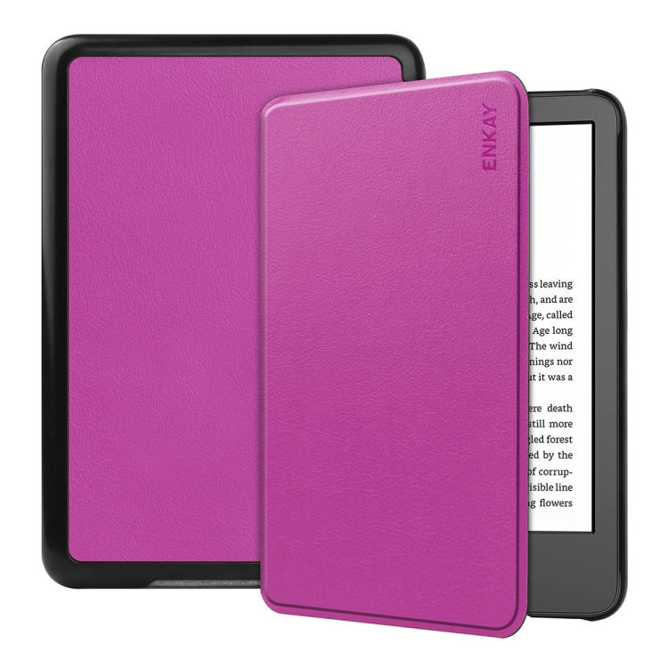 For Amazon Kindle 2022 Gen11 ENKAY Custer Texture Leather Smart Case