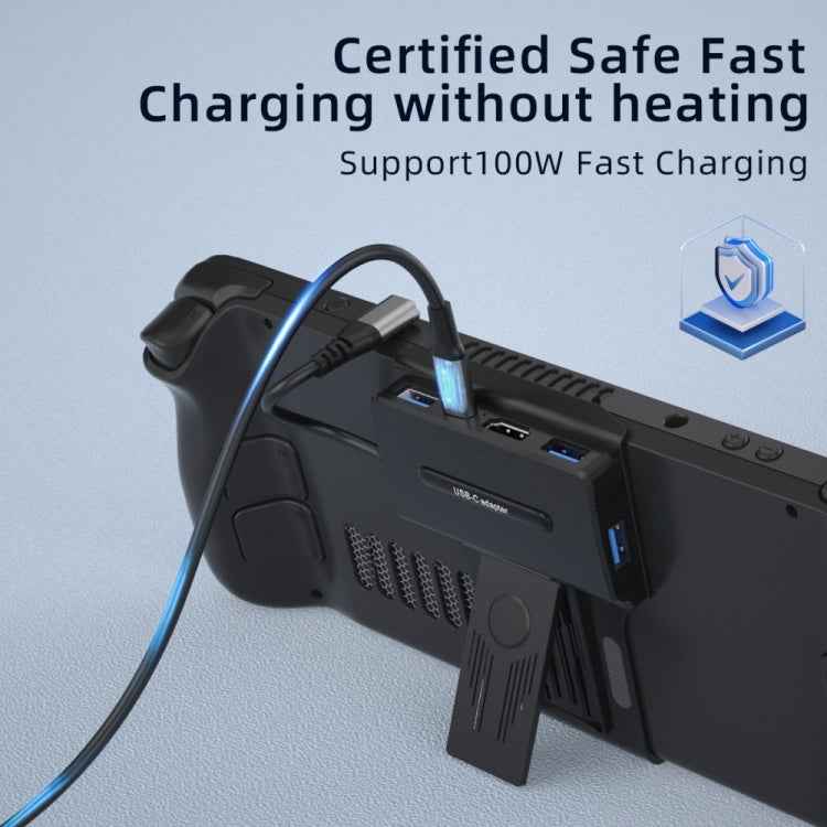 V266 For Steam Deck 5 in 1 Bracket Docking Station Charging Base Support 4K/60Hz USB3.0