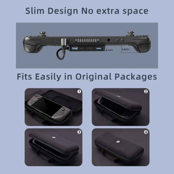 V266 For Steam Deck 5 in 1 Bracket Docking Station Charging Base Support 4K/60Hz USB3.0