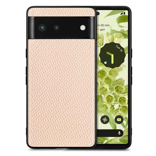 Carbon Fiber Texture Leather Back Cover Phone Case, For Google Pixel 6