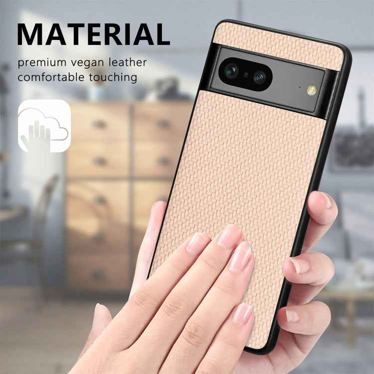 For Google Pixel 7A Carbon Fiber Texture Leather Back Cover Phone Case(Black)