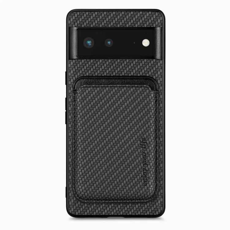 Carbon Fiber Leather Card Magsafe Phone Case, For Google Pixel 9a, For Google Pixel 7 Pro, For Google Pixel 7, For Google Pixel 6