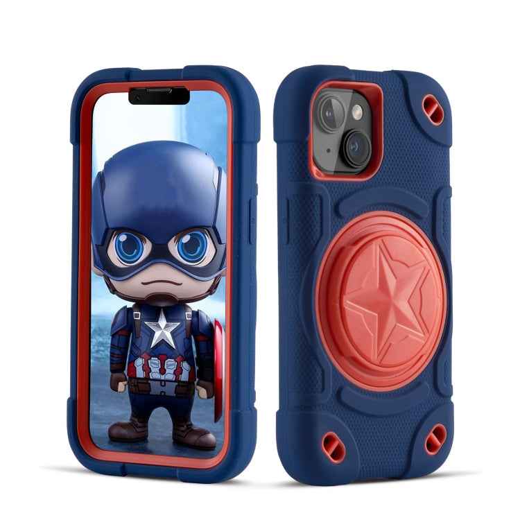 For iPhone 14  Shield PC Hybrid Silicone Phone Case(Navy?)