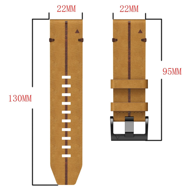 Leather Textured 22mm Watch Band