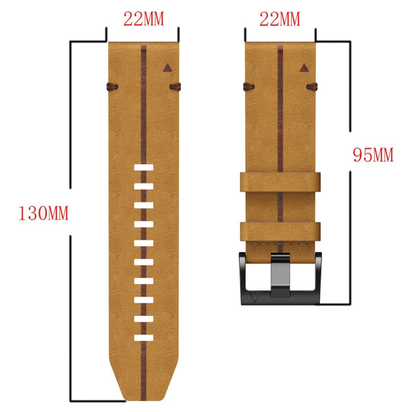 Leather Textured 22mm Watch Band