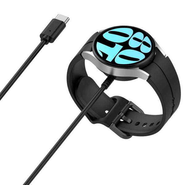 For Samsung Galaxy Watch 6 Classic Magnetic Type-C Interface Watch Charger(Black)