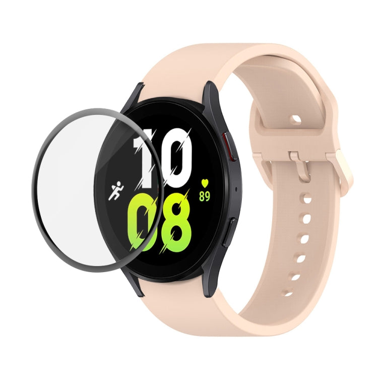 JUNSUNMAY Silicone Adjustable Strap + Full Coverage PMMA Screen Protector Kit, For Samsung Galaxy Watch5 40mm