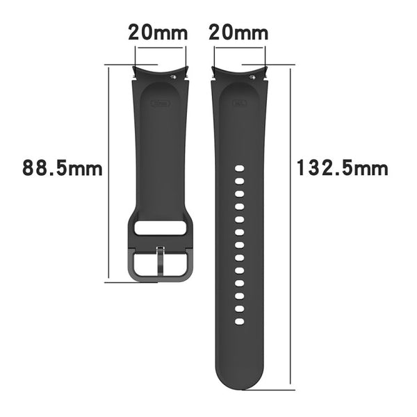 JUNSUNMAY Silicone Adjustable Strap + Full Coverage PMMA Screen Protector Kit, For Samsung Galaxy Watch6 Classic 47mm