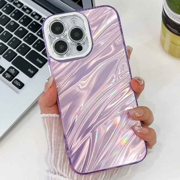 Plating Glitter Texture TPU Phone Case with Lens Film, For iPhone 13