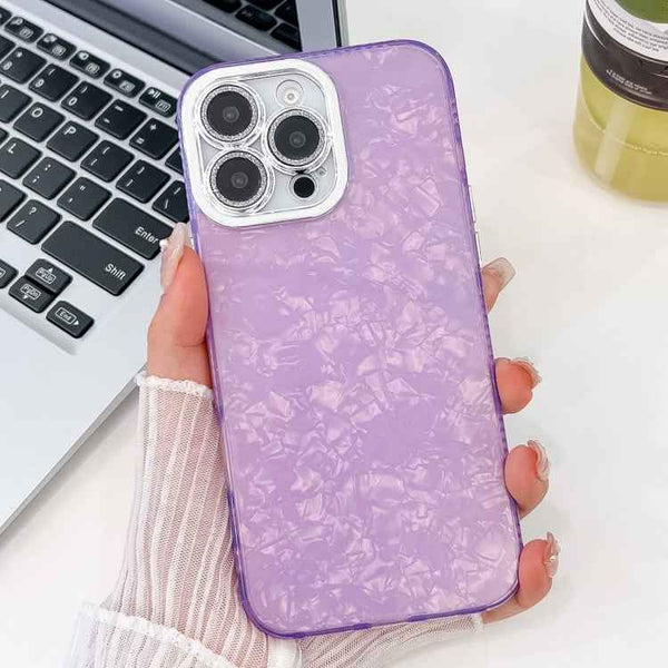 Plating Glitter Texture TPU Phone Case with Lens Film, For iPhone 13