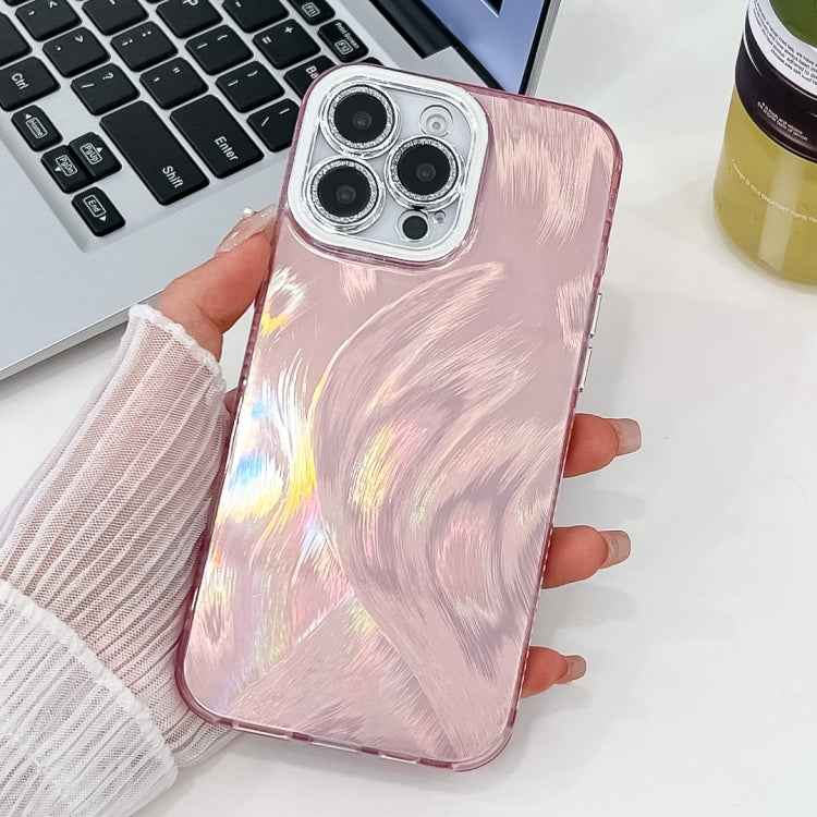 Plating Glitter Texture TPU Phone Case with Lens Film, For iPhone 16 Pro Max