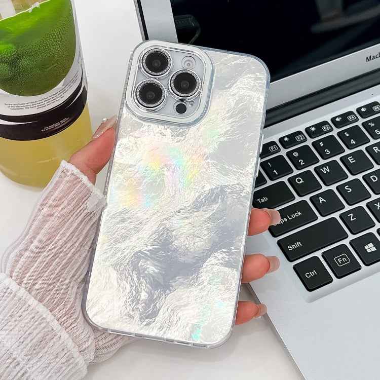 Plating Glitter Texture TPU Phone Case with Lens Film, For iPhone 16 Pro Max