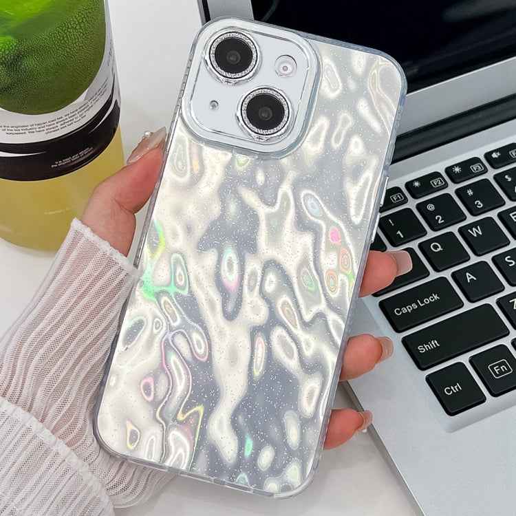 Plating Glitter Texture TPU Phone Case with Lens Film, For iPhone 14