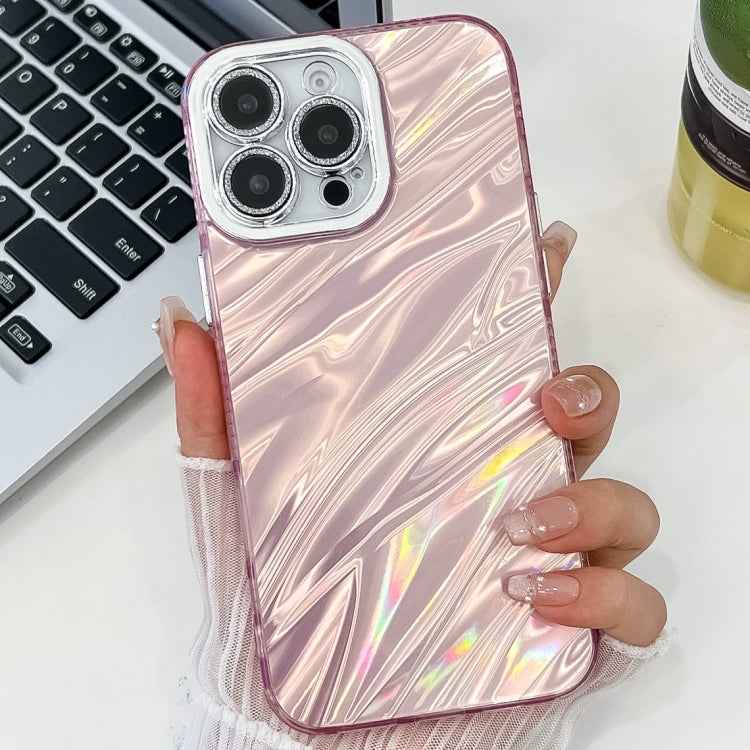 Plating Glitter Texture TPU Phone Case with Lens Film, For iPhone 16 Pro Max