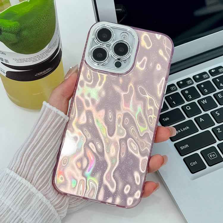 Plating Glitter Texture TPU Phone Case with Lens Film, For iPhone 14 Pro Max