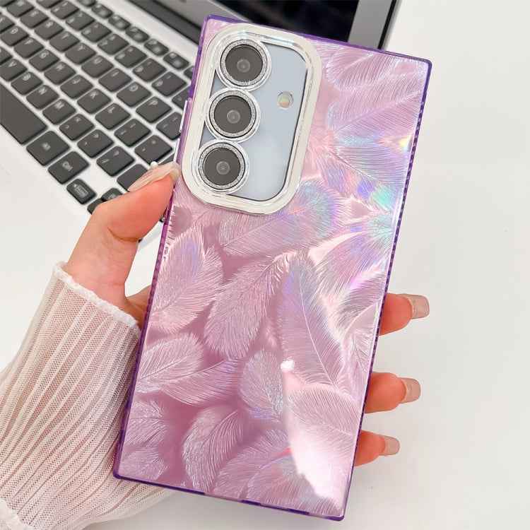 Plating Glitter Texture TPU Phone Case with Lens Film, For Samsung Galaxy A55 5G