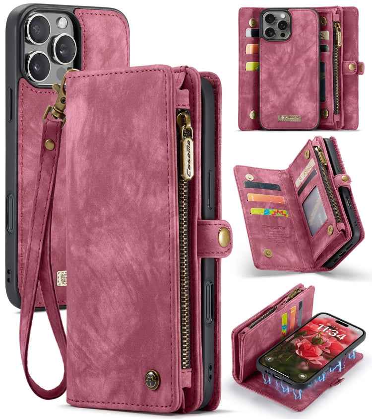 CaseMe 008 Detachable Multifunctional Leather Phone Case, For iPhone 16e, For iPhone 16 Pro Max, For iPhone 16 Pro, For iPhone 16 Plus