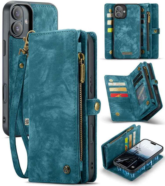 CaseMe 008 Detachable Multifunctional Leather Phone Case, For iPhone 16