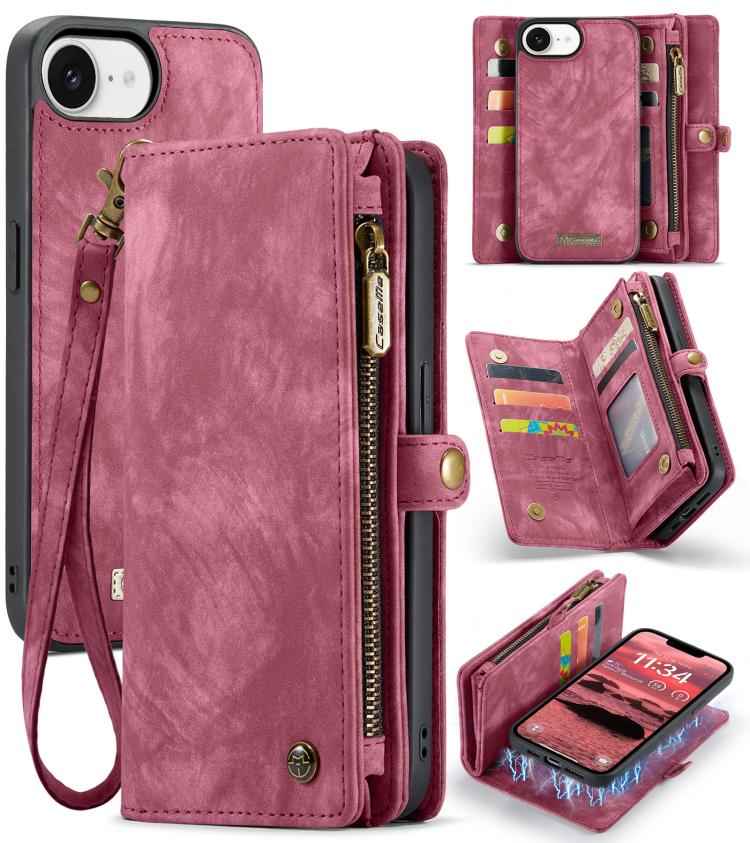 CaseMe 008 Detachable Multifunctional Leather Phone Case, For iPhone 16e, For iPhone 16 Pro Max, For iPhone 16 Pro, For iPhone 16 Plus