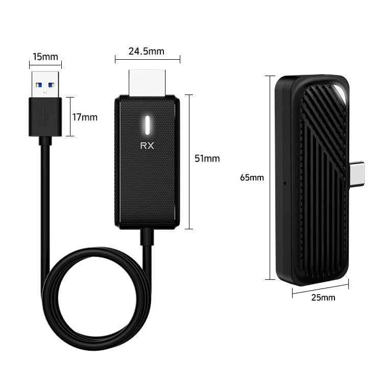 Wireless HDMI Transmitter and Receiver For iPhone15/Laptop/PC/TV/Box/Projector