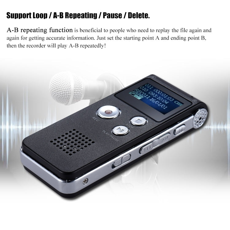 SK-012 8GB Voice Recorder USB Professional Dictaphone  Digital Audio With WAV MP3 Player VAR   Function Record, SK-012 8GB