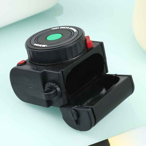 For Apple AirPods 1/2 Gen Instant Camera Style Bluetooth Headphone Protective Case(Black)