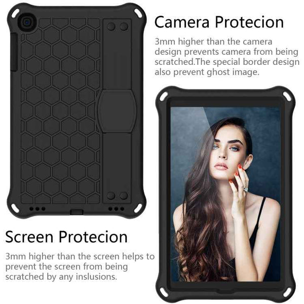 Honeycomb Design EVA + PC Four Corner Anti Falling Flat Protective Shell With Straps, For iPad mini 5 / 4 / 3 / 2 /1