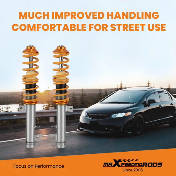 Adjustable Coilovers Adjustable Lowering Coils for FIAT 500 Abarth 2008-2019 Coilovers Shock Lowering Shocks Kit