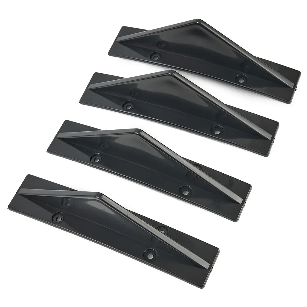 4pcs Car Rear Bumper Lip Diffuser Splitter Spoiler Scratch Protector Fin Trim Caps Universal Exterior Accessory For 300