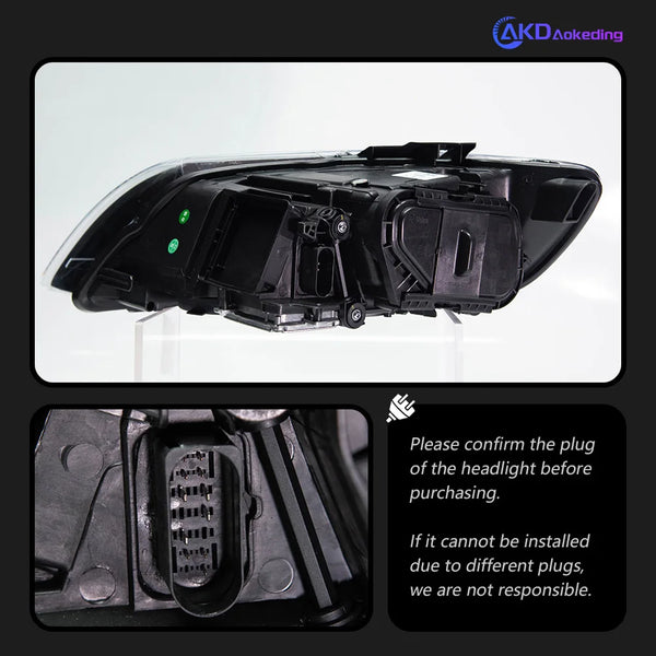 AKD Car Styling Head Lamp for Audi Q7 Headlights 2006-2015 Q7 LED Headlight Projector Lens DRL Animation Automotive Accessories