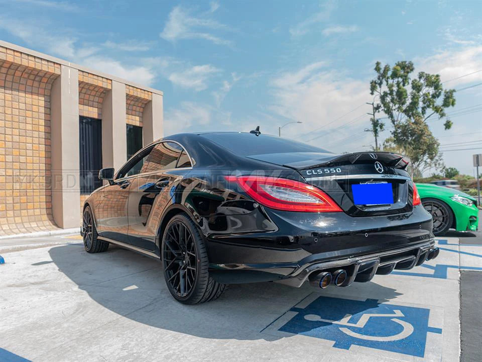 W218 Carbon Fiber Rear Trunk Boot Spoiler for 2012 - 2018 CLS Class CLS350 CLS400 CLS450 CLS500 CLS63 Sedan Fitment Guaranteed