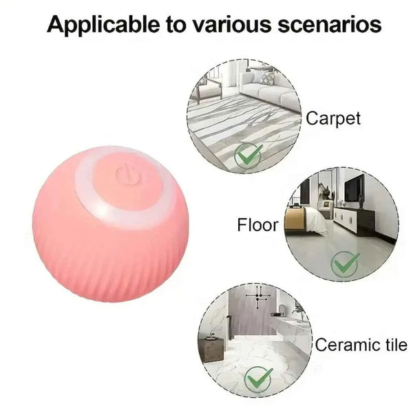 Automatic Moving Dog Toy Ball Smart USB Jumping Rotating Interactive Dog Chew Toy Ball for Puppy Ball Toys