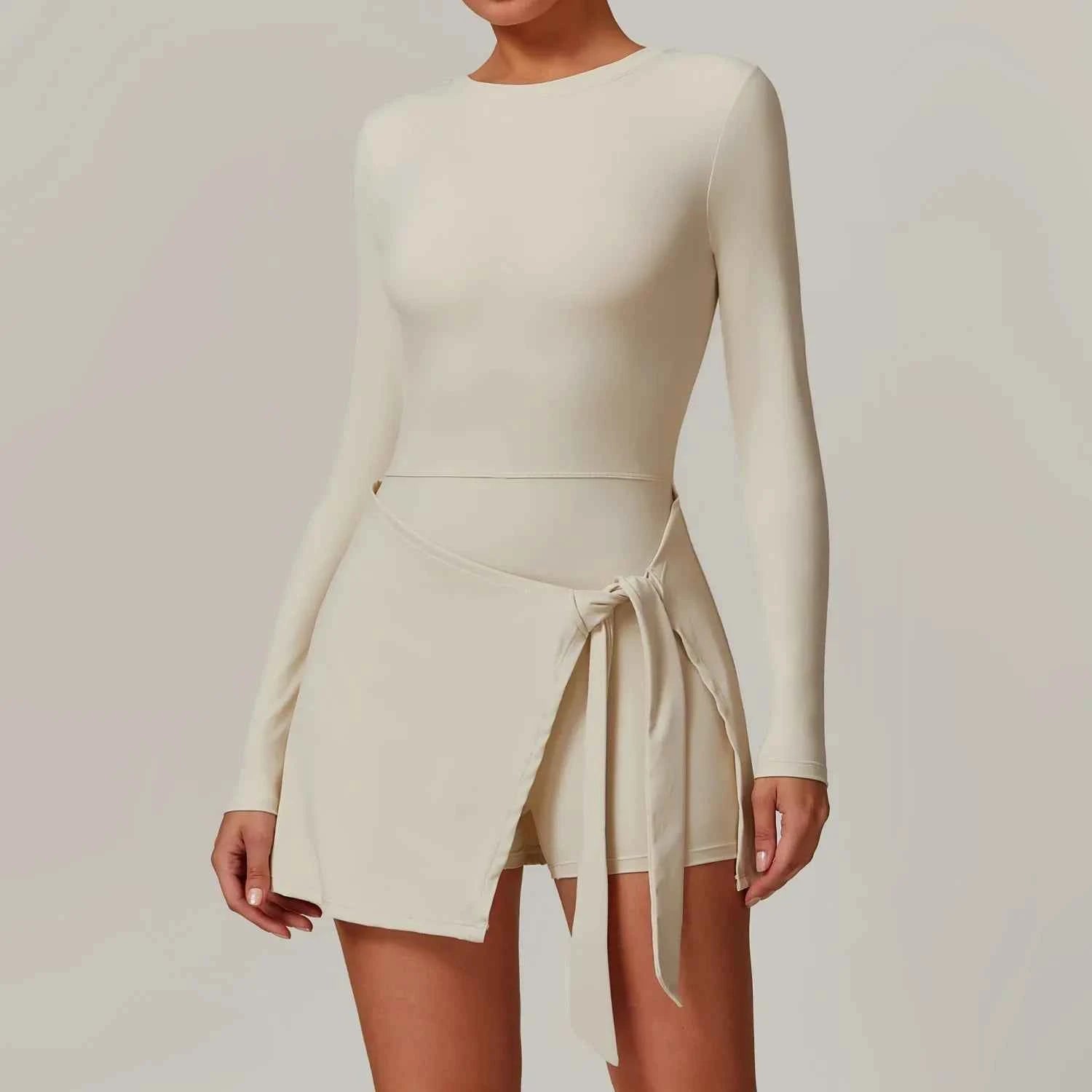 SwelteringCN Women Yoga Jumpsuit Long Sleeve Romper Elite