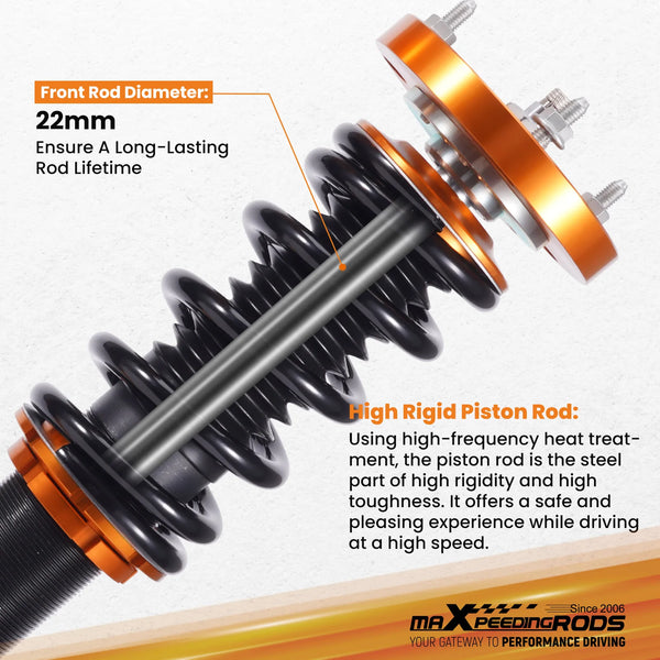 Coilovers Suspension 24 Way Damper Shocks For BMW E46 320i 325i 330i 1998-2005 Lowering Suspension Shock Absorber Kit