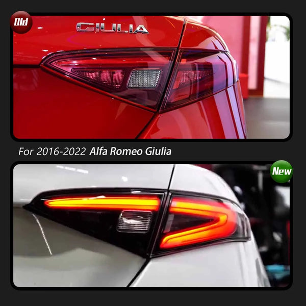 TYPY Car For Alfa Romeo Giulia Taillight 2016-2022 Upgrade Modified New DRL Dynamic Turn Signal LED Taillight Auto Accessories