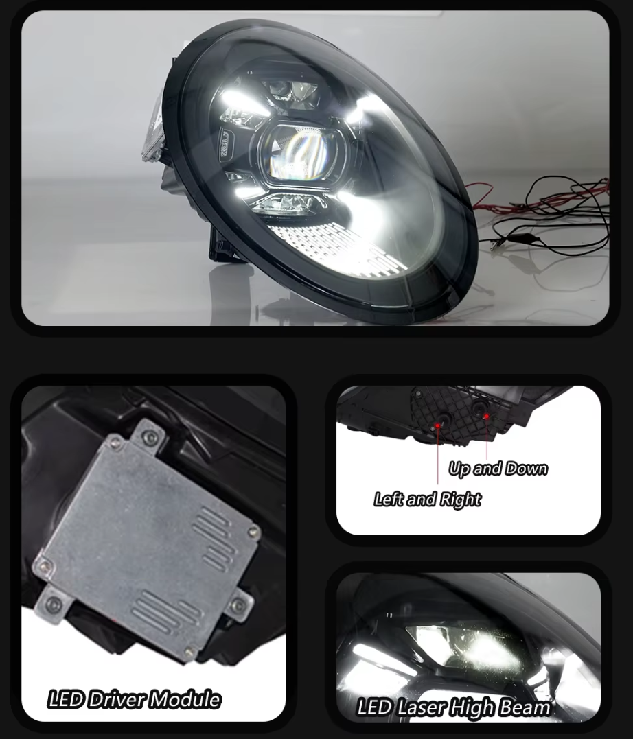 TYPY LED DRL Lightbar Projector Headlights  2012-2018 Porsche 991 911 PDLS Matrix Laser LHD or RHD Both Available