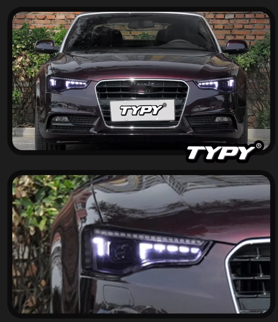 TYPY LED DRL Lightbar Projector Headlights Audi A5 2013-2016 Dynamic LHD