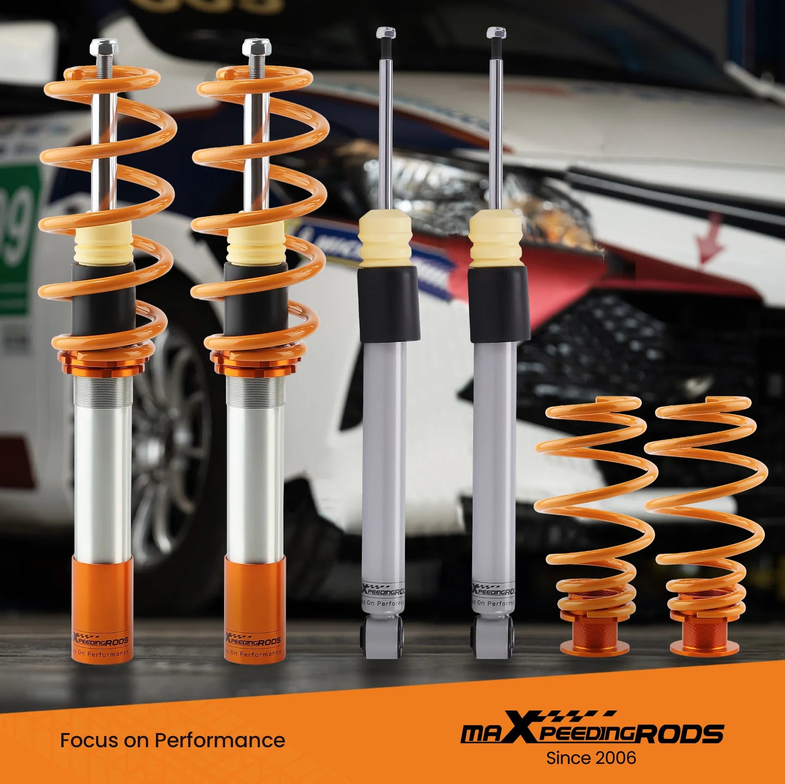 Shock Absorber Coilover Spring & Shock Assembly Coil for VW GOLF MK5 MK6 2.0TDi  For Audi A3 8P (FWD) 2006-2014