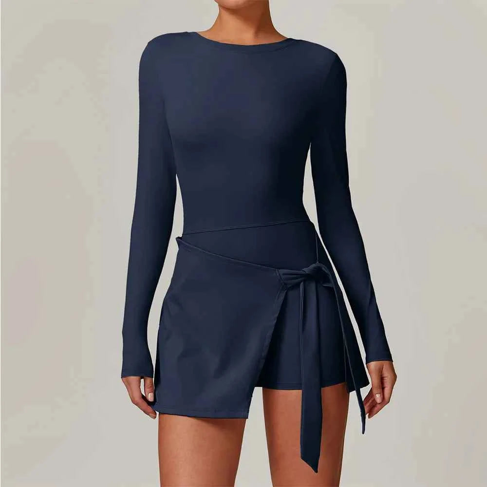 SwelteringCN Women Yoga Jumpsuit Long Sleeve Romper Elite
